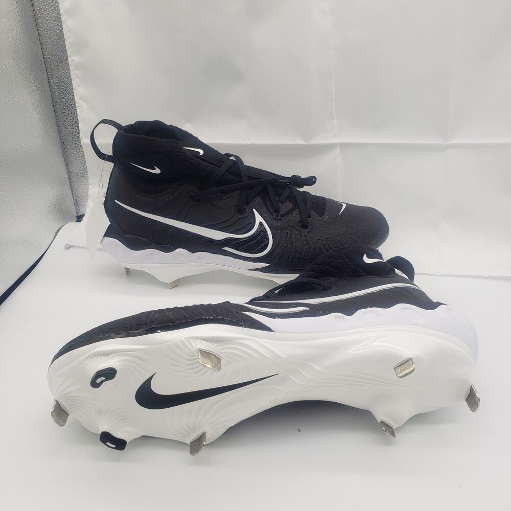 NEW Nike Alpha Huarache NXT Mens Metal Baseball Cleats Black Sz 10.5 DJ6517-001 - Picture 7 of 9